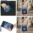 thumbnail image 3 of ZUXONGSY Turtle Flower Galaxy Print Women's PU Leather Hobo Crossbody Bag and Matching Wallet Set, Multi-Pocket Design, Adjustable Strap for Travel & Casual Use, 3 of 5