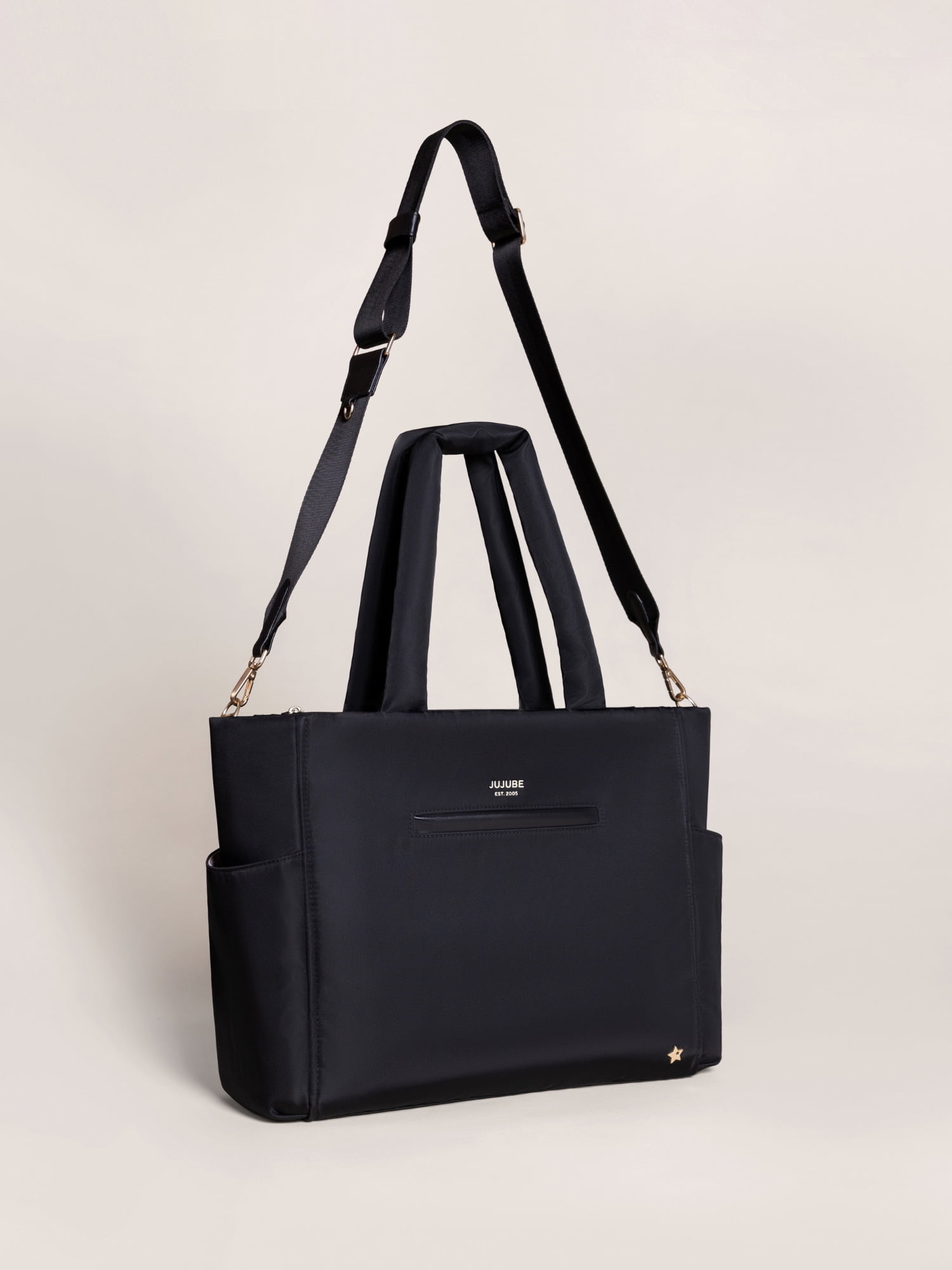 JuJuBe Signature Large Utility-Strap Tote Diaper Bag - Black