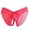 Hot Pink, variant on Women's Sexy Transparent Open Crotch Underwear With Low Waist And Seamless Mesh Fun Bow Knot Comfortable Triangle Pants