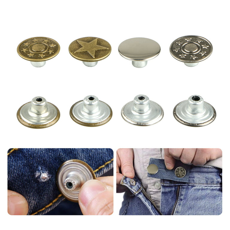 Jeans Buttons Replacement Kit, Metal Buttons Metal Buttons
