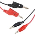 thumbnail image 2 of Banana Plugs to Alligator Clips Test Lead Coax Cable, Red and Black, 36" Length, 2 of 2