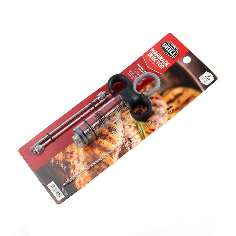 Expert Grill Stainless Steel Meat Injector Kit with 3 Needles for