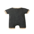 thumbnail image 2 of CNKOO Baby Short Sleeve Contrast Color  Neck Single-Breasted Romper, 2 of 6