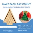 thumbnail image 2 of DIY Wooden Advent Calendar House 14 x 12 Inch, Pack of 2 Christmas Advent Calendar With 24 Empty Drawers for Crafts, by Woodpeckers, 2 of 8