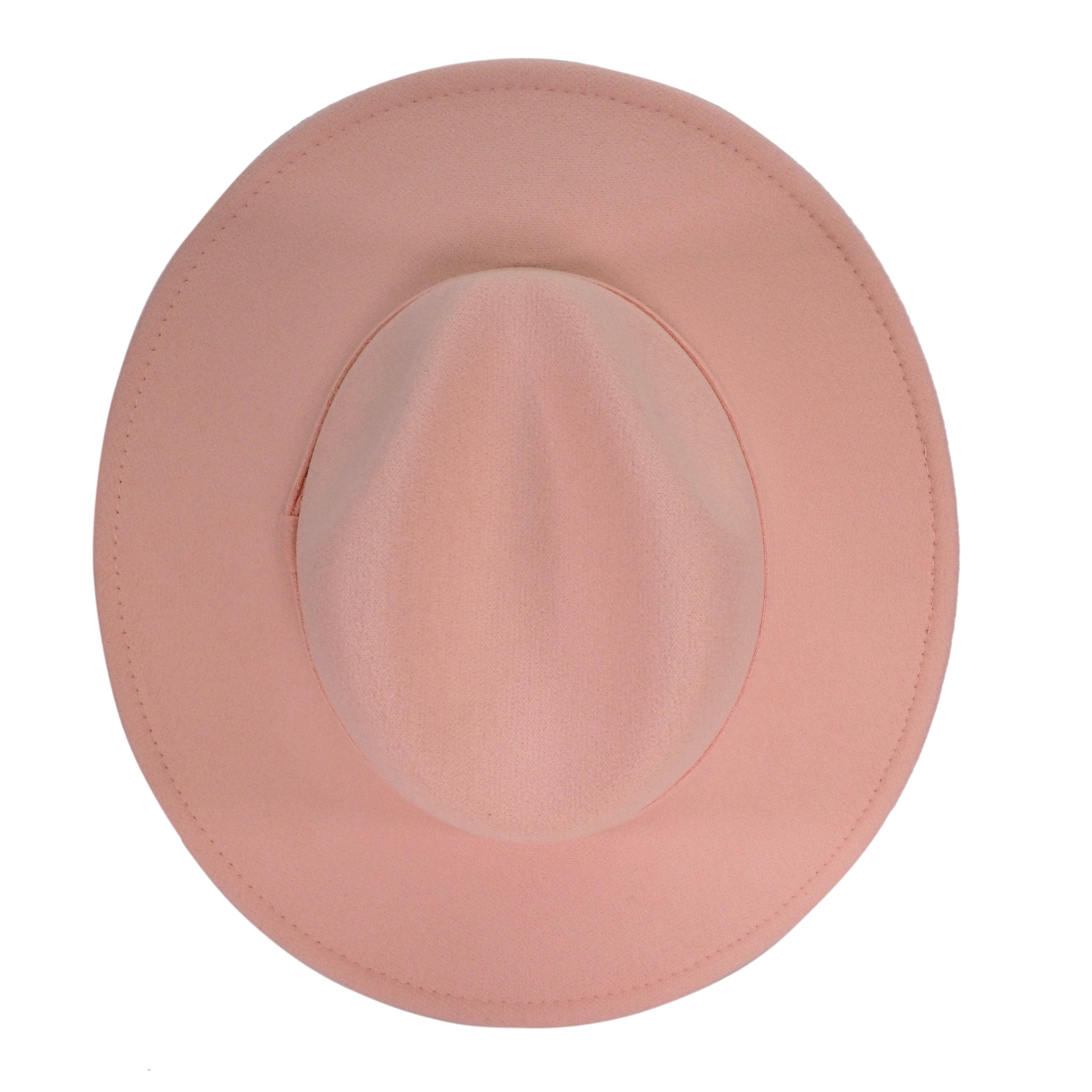 Women\'s Wide-Brim Fedora Hat in Dusty Pink Women main image 4