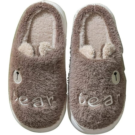 

PIKADINGNIS Women Slippers Cute Comfortable Plush Faux Fur House Slide Memory Foam Shoes
