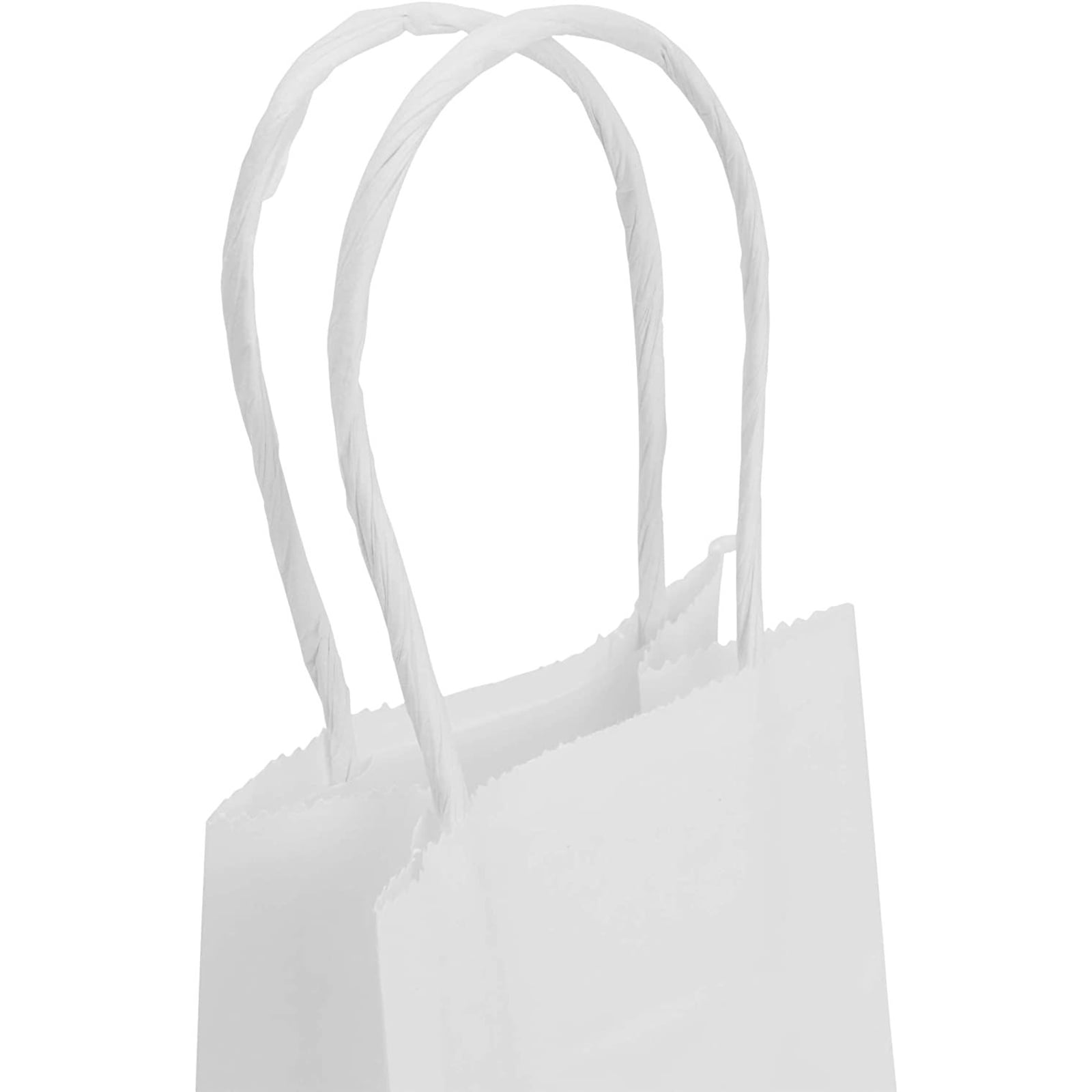 YACEYACE White Gift Bags with Handles, 20Pcs 5.25x3.75x8 Small White  Paper Gift Bags with Handles Bulk White Kraft Paper Bags White Paper Bags