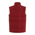 thumbnail image 7 of Womens Cropped Vest Zip Up Stand Sleeveless Padded Cropped Vest Warm Tanks Coats, 7 of 7