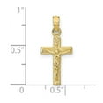 thumbnail image 2 of 10k Solid Yellow Gold Crucifix Pendant Necklace 22.27mm Long Pendant for Women - .9 Grams, 2 of 2