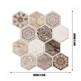 thumbnail image 2 of ABODELINE Boho Hexagon Peel and Stick Backsplash Tile Decals Adhesive Waterproof Stick on Backsplash for Kitchen Bathroom 12''x12'' Temporary Wall Tile Stickers for Renters Laundry Fireplace, 2 of 6