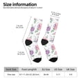 thumbnail image 2 of Fuzoiu Rose Flower B Print Athletic Crew Socks for Men & Women,Casual Crew Socks,Above Ankle Crew Socks for Business, Casual, 2 of 6