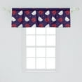 thumbnail image 2 of Ambesonne Floral Window Valance, Abstract Toned Flowers Art, 54" X 18", Red Indigo White, 2 of 3