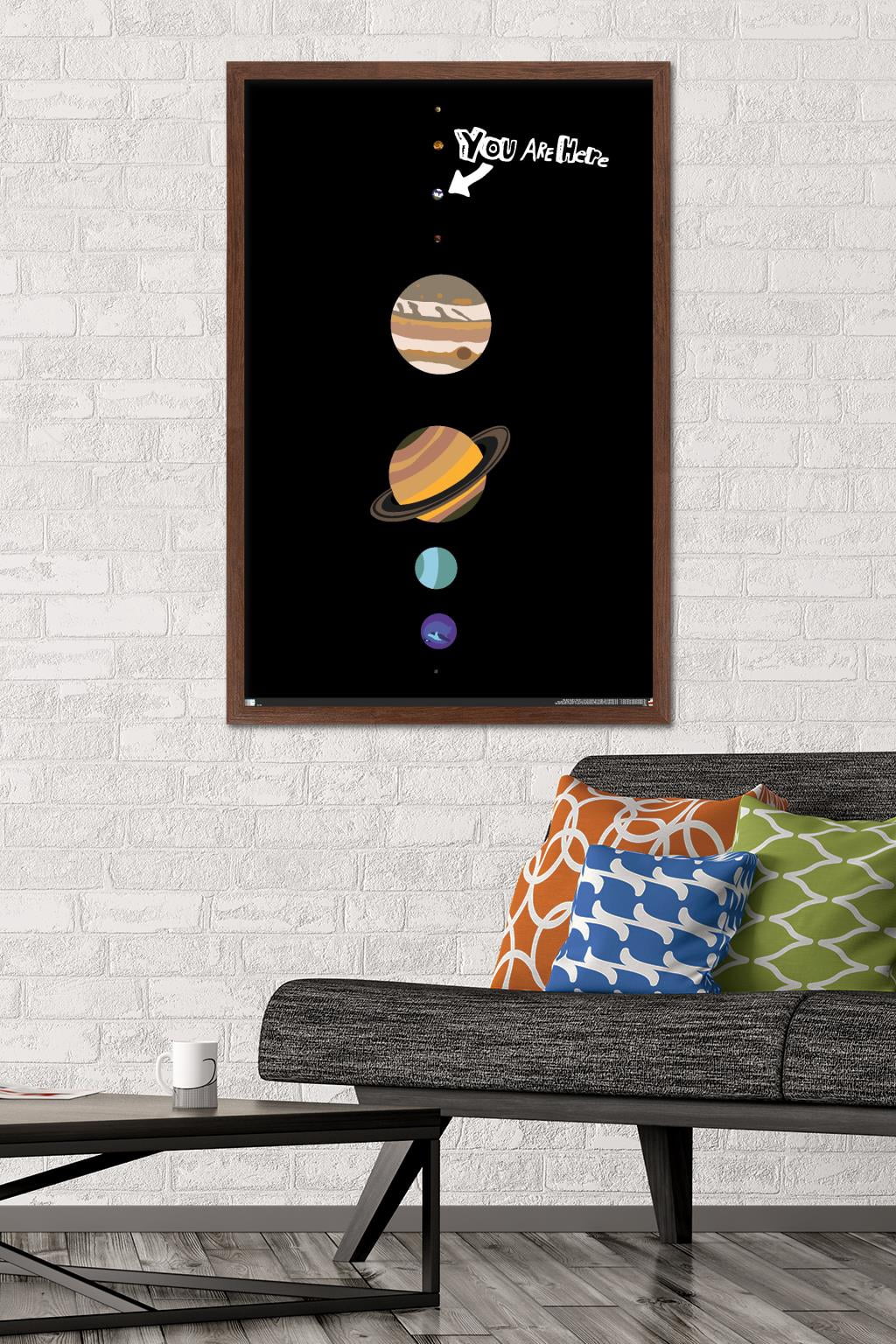 The Big Bang Theory - Planets Wall Poster, 22.375" x 34", Framed