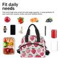 thumbnail image 5 of Herdesigns Strawberry Insulated Lunch Bag for Women Men Adults Large Reusable Lunch Box Pink Leakproof Cooler Tote Bags with Adjustable Shoulder Strap, 5 of 5