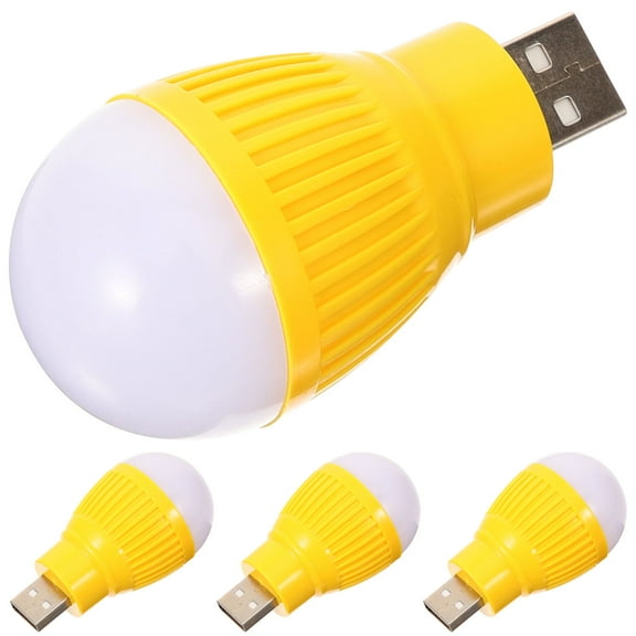 Raindrops  4 Pcs Night Light USB LED Fixture Bulb Camping Bulbs Travel