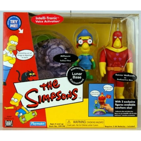the simpsons exclusive lunar base playset with radioactive man and fallout