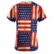 thumbnail image 4 of Día de la Independencia de las mujeres con cuello en V Casual manga corta bolsillos impresos señoras Tops blusa uniforme Pompotops hkajfhjk465371, 4 of 4