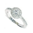 thumbnail image 2 of 5/8ct Pave Halo Lab Created Diamond Engagement Ring 14K White Gold, 2 of 3