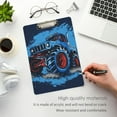 thumbnail image 5 of Monster Truck Acrylic Clipboards 12 x 9 Inch A4 Size with Low Profile Clip Hanging Clipboard for Classroom School Office, 5 of 8