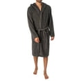 thumbnail image 2 of Tommy Hilfiger Hooded Icon Bathrobe, Grey, 2 of 7