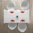 thumbnail image 3 of Ambesonne I Love You Place Mats Set of 4, 3D Heart Letters, Standard Size, Red White, 3 of 4