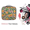 thumbnail image 6 of FORMRS Travel Makeup Bag Large Capacity Train Case Cosmetic Organizer with Adjustable Dividers, Pink Oranges, 6 of 8