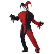 Way to Celebrate Men Adult Halloween Black and Red Evil Jester Fantasy Costumes