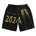 thumbnail image 4 of Bixox Men's Happy New Year 2024 printing Casual Classic Fit Short Summer Beach Shorts, 4 of 6