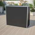thumbnail image 3 of Flash Furniture Amara 4' Folding Portable Event Bar with Top and Middle Shelves, Black Laminate, 3 of 13
