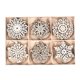 thumbnail image 1 of 24 decoraciones de copos de nieve de madera decoración colgante de árbol de Navidad A Afortunado Sencillez, 1 of 5