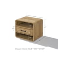 thumbnail image 3 of LuxenHome Small Night Stand with Drawer, 15.7" H Light Oak Bedside Table for Bedroom, Living Room, 3 of 9