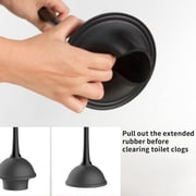 Toilet Plunger and Bowl Brush Combo for Bathroom Cleaning, Black, 2 Sets