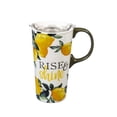 thumbnail image 3 of Ceramic Travel Cup, 17 OZ. ,w/box and Tritan Lid, Lemon Drop Collection, 3 of 5