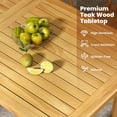 thumbnail image 5 of GVN Outdoor Eating Tables,Patio Table,Indoor Outdoor Teak Wood Slatted Tabletop Panel Board Split in 2 Square, 5 of 9