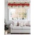 thumbnail image 5 of Vintage Red Plaid Valances for Windows Flower Green Leaf Winter Plant Linen Rod Pocket Curtains Valance Short Window Treatment Drapes for Living Room, Bedroom Bathroom 56"&nbsp;W x 16" L, 5 of 5