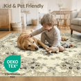 thumbnail image 4 of ODIKA Beige Transitional Dining Interlocking Neutral Cream Textured for Room, Under Table, Home Office, Non-Slip Chair-Friendly, 4 of 7