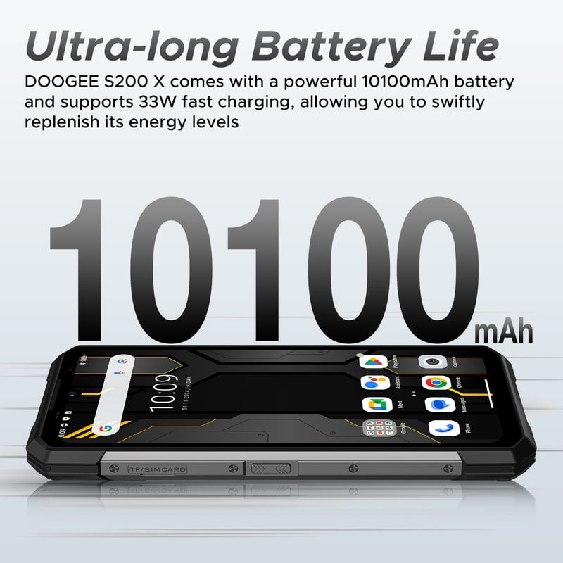 DOOGEE S200 X (2026) Rugged Phone 5G,48GB+512GB/TF 2TB, Android 16 Rugged Cell Phone with 1.32" Amoled Screen,10100mAh/33W,100MP+20MP+20MP Rugged Smartphone,6.72" FHD/120Hz,Waterproof Phone,NFC/OTG