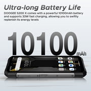 DOOGEE S200 X (2026) Rugged Phone 5G,48GB+512GB/TF 2TB, Android 16 Rugged Cell Phone with 1.32 Amoled Screen,10100mAh/33W,100MP+20MP+20MP Rugged Smartphone,6.72 FHD/120Hz,Waterproof Phone,NFC/OTG