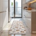 thumbnail image 4 of Beige Highland Cow Flower Pattern Kitchen Rug Mat,Kitchen Runner Rugs Non Skid Washable,Decorative Kitchen Floor Mats for Kitchen,Sink,Laundry,17"x47.2", 4 of 7