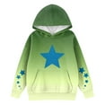 thumbnail image 2 of Grblisyd Girl's Cute Hoodies for Girls Kids 10-12 Hoodie Youth Long Sleeve Gradient Graphic Tween Tops Cute Sweatshirt Drawstring Pullover Trendy Kids Clothes Green 110, 2 of 5