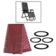 thumbnail image 3 of Reemplazo de tela para sillón reclinable transpirable Gravedad Sillón reclinable Accesorios Playa Flor Roja + Cuerda, 3 of 7