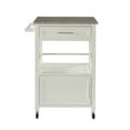 thumbnail image 6 of Linon Monett 2-Tier Mobile Serving Cart with Gray Granite Top, 27.75" Length, White, 6 of 11