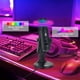 thumbnail image 1 of Micrófono USB para PC, juegos, grabación, streaming, podcasting y micrófono de condensador de computadora con RGB, 2 patrones de captación, plug and play., 1 of 9
