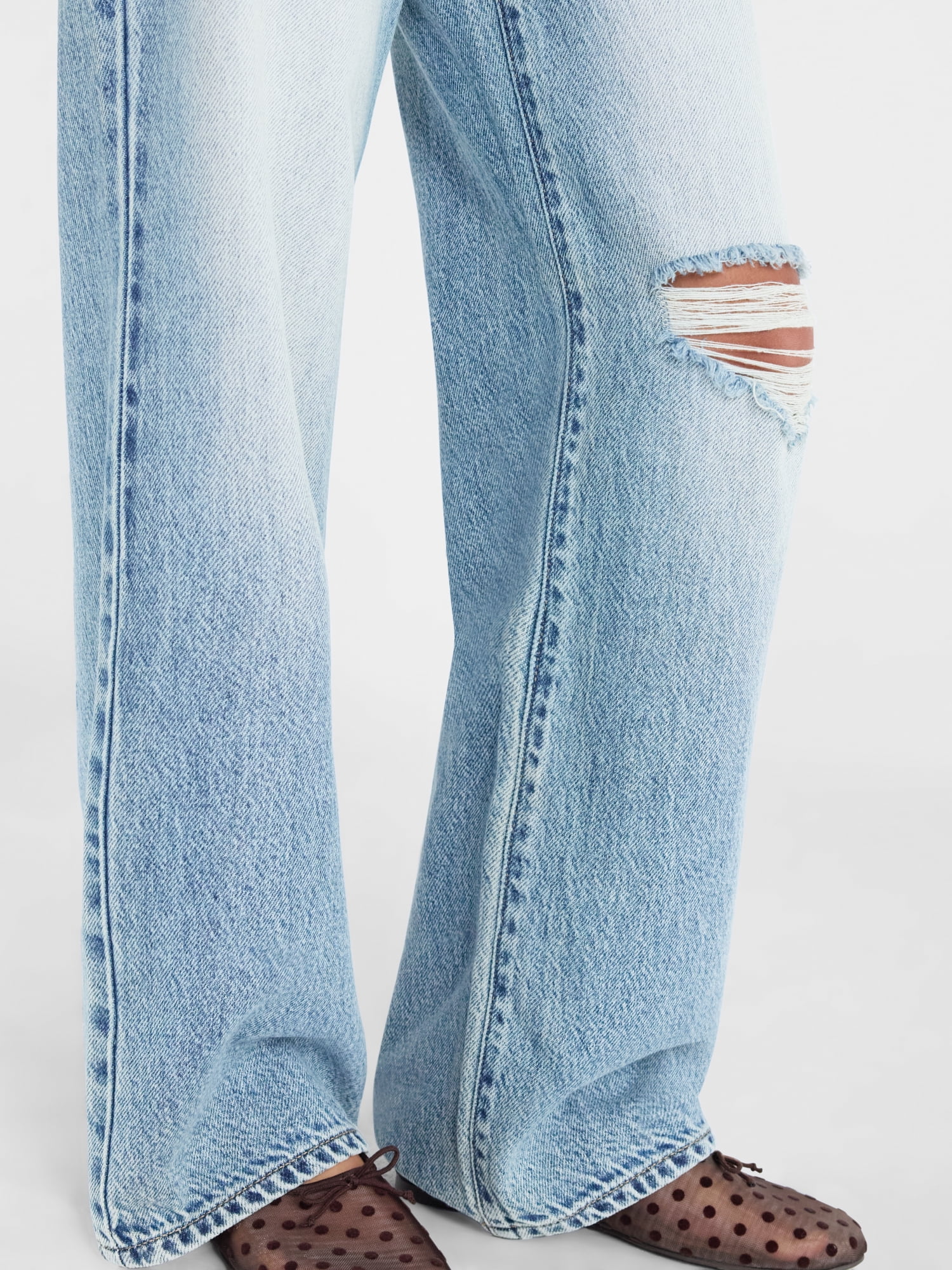 No Boundaries High Rise Baggy Wide Leg Jeans, 34'' Inseam, Women's and Women's Plus, Sizes XXS-4X