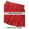thumbnail image 4 of Shiny Glossy Skirt for Women Low Rise Oil Sheer Miniskirt Ruffled Flirty Ultrashort Mini Skirts Solid Color Seamless Pleated Short Skirt for Club Party Valentine's Day, 4 of 6