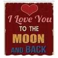 thumbnail image 3 of Ambesonne I Love You Shower Curtain, Vintage Nostalgic, 69"Wx70"L, Ruby Marigold, 3 of 3