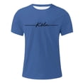 thumbnail image 5 of Rggeeun Men'S T-Shirts Solid Color Letter Print Short Sleeve Crew Neck Loose Fit Soft Breathable for Summer Workout Cool Tee,Blue,M, 5 of 5