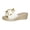 White, variant on Bow Wedge Sandals for Women Platform Sandals Slides Open Toe Slip On Casual Summer Mules High Heels White 5.5(36)