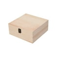 thumbnail image 4 of Vintage Style Wooden Storage Box Container with Hinged Lid And Front Clasp, Keepsake Box, Rustic Wood Boxes for Crafts Art Hobbies And Home Decoration wood 23x23x10cm, 4 of 8