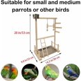 thumbnail image 2 of Percha de madera para loros, escaleras y comederos para loros - Accesorios para jaulas de cacatúas - Parque infantil para pájaros, 2 of 5